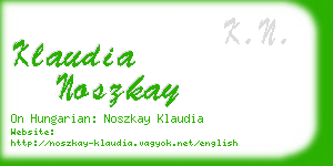 klaudia noszkay business card